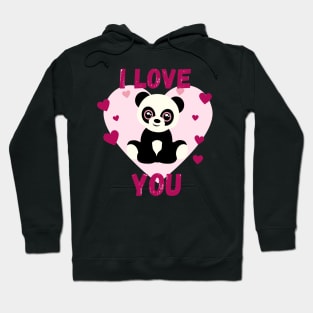 I love you - Panda Hoodie